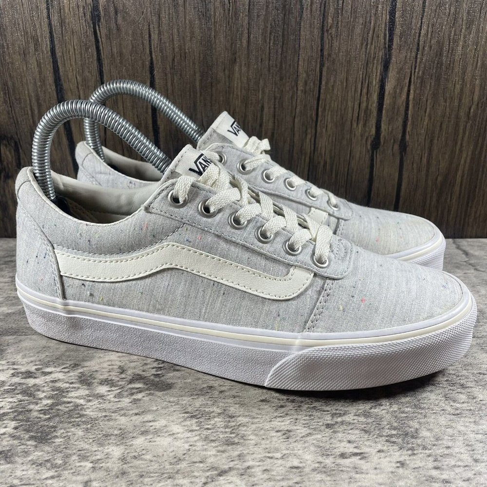 Vans Old Skool Low Gray Speckled Paint Sneakers Shoes Men’s 6.5 Women’s Size 8